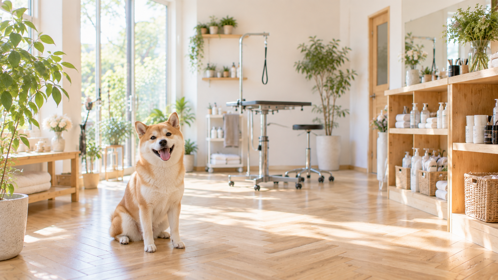 トリミング後の犬